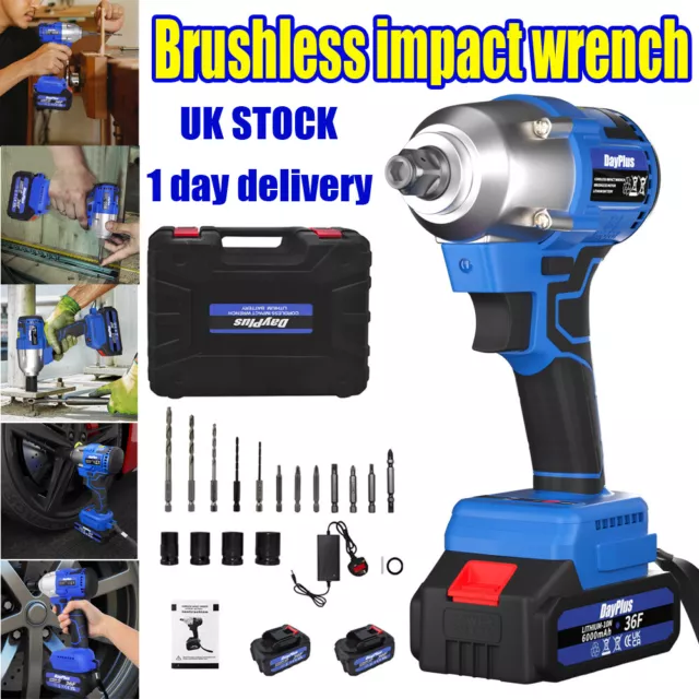 Professional Cordless Impact Wrench Drill Brushless Car Repair Wheel Rattle Nut