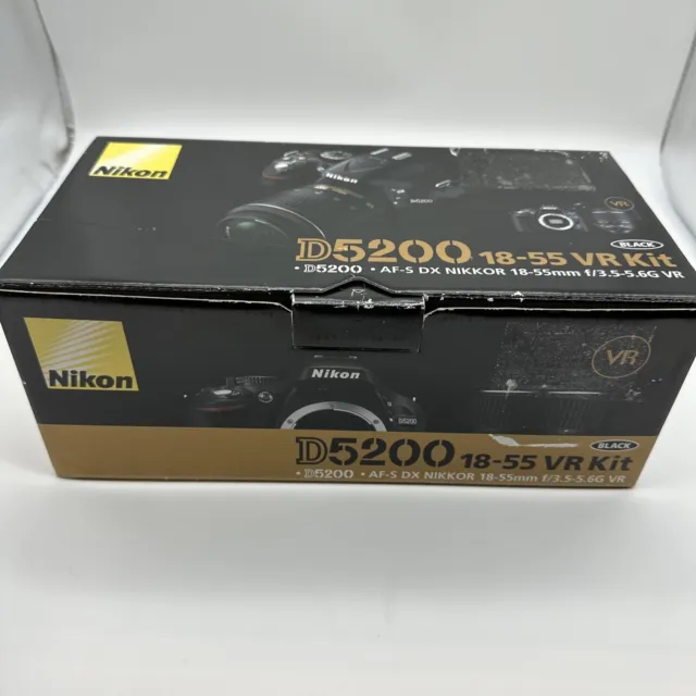 Nikon D5200 24.1MP DSLR Camera - Black (w/ AF-S DX 18-55mm Lens) Cap