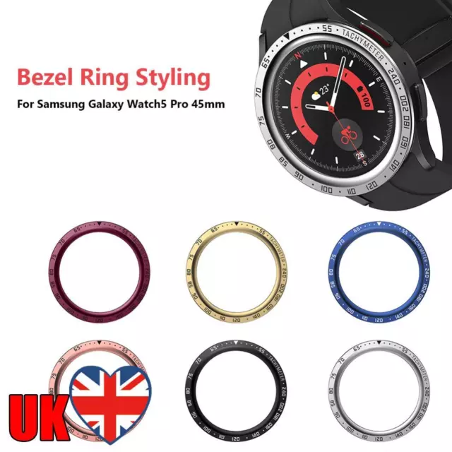 Stainless Steel Watch Ring Replacement Parts for Samsung Galaxy Watch5 Pro 45mm