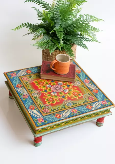 Wooden Bajot Table Vintage Style Classic Handmade Indian Coffee & Side Tables