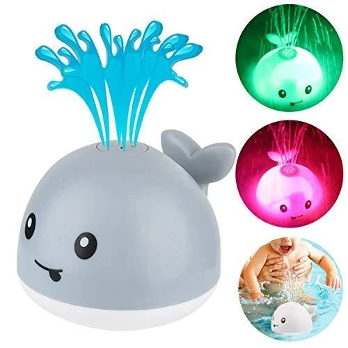 VI AI  Jouet de bain et piscine pour bébé, baleine à jet avec LED