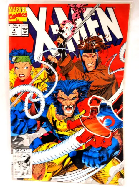 X-Men #4 (Jan. 1992, Marvel) 1st Appearance of Omega Red *Rare Newstand Edition*
