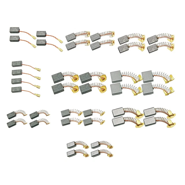 Lot De 10 Balais En Carbone 15x10x6mm - Pour Moteurs électriques, Meuleuse, Scie, Outillage (pièce De Rechange) - 8