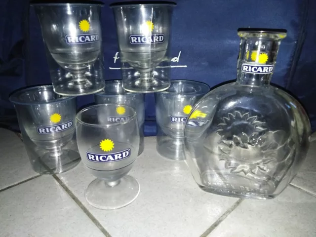 Ricard 6x1l +6 verres+1 carafe+1 drip