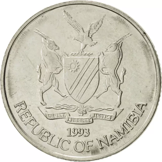 [#418065] Münze, Namibia, 50 Cents, 1993, Vantaa, VZ, Nickel plated steel, KM:3