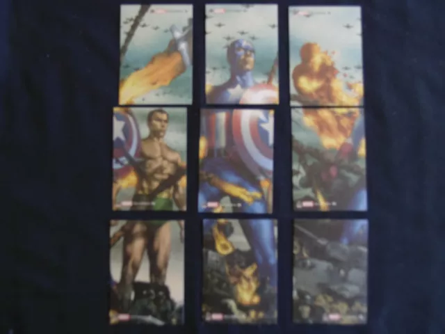 Juego de 9 tarjetas tributo 70 aniversario de Marvel T1-9 2