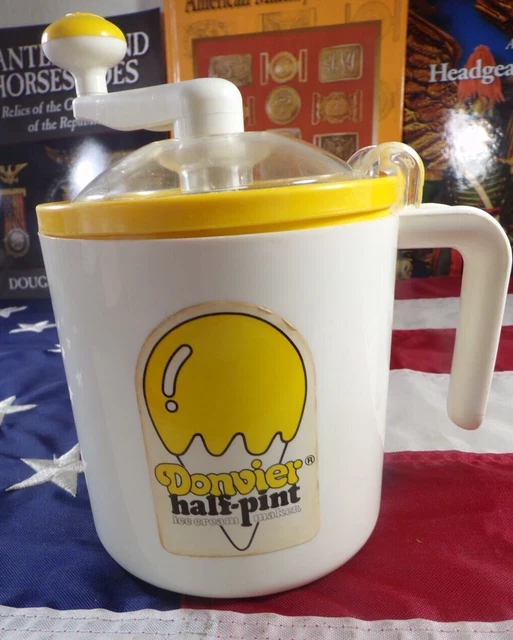 1980'S DONVIER HALFPINT Manual Hand Crank Ice Cream Maker 13.40