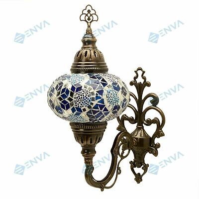 Lampe applique murale Turque en mosaïque Marocaine multicolore Tiffany grande