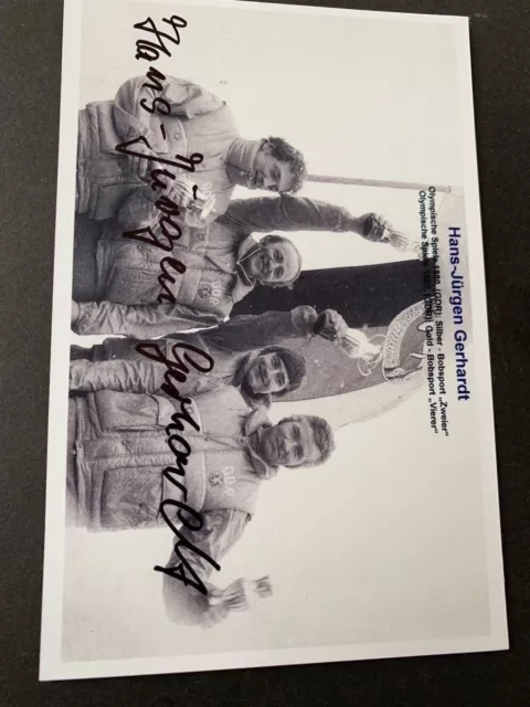 HANS-JÜRGEN GERHARDT Olympiasieger 1980 Bob  signed Foto 10x15 Autogramm