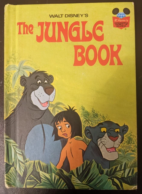 Vintage 1974, The Jungle Book - Walt Disney's The Wonderful World Of Reading, HC