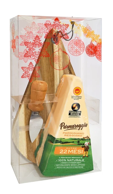 PARMAREGGIO PARMIGIANO REGGIANO 22 MESI 500G con Tagliere in Legno e Coltellino