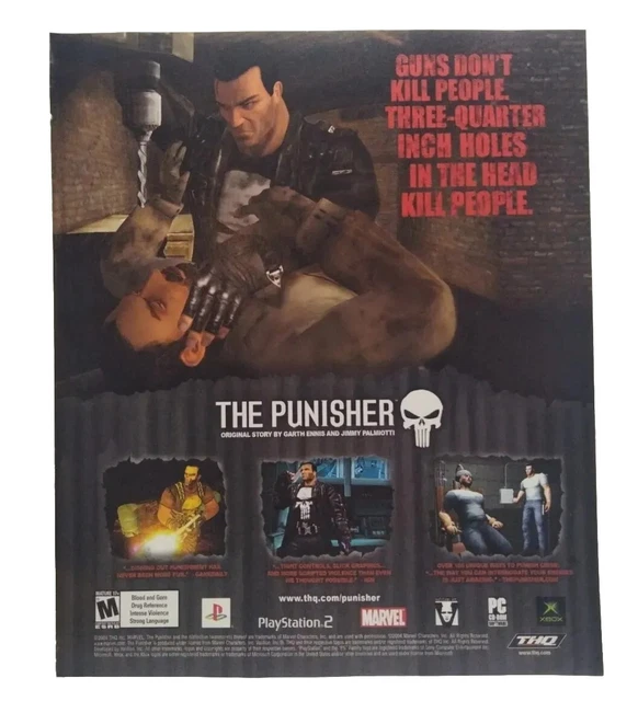 2004 The Punisher PS2 Playstation 2 PS2 Xbox PC Vintage Print Ad/Poster  Game Art