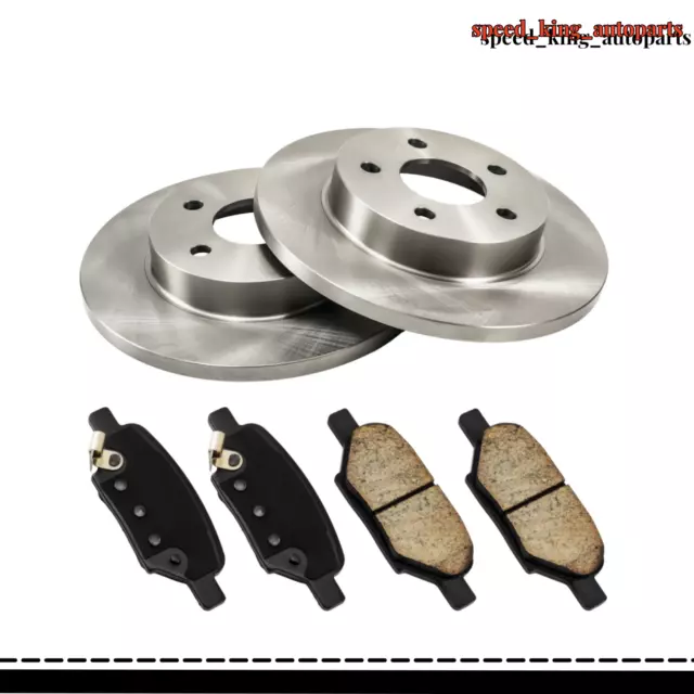 Rear Disc Rotors + Ceramic Brake Pads for Chevy HHR Malibu Cobalt Pontiac G6 G5