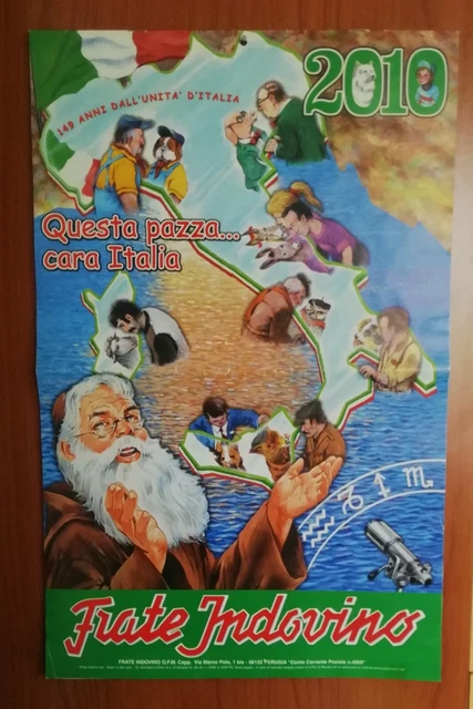 Calendario Frate Indovino, Anno 2010, Centimetri 46x29.