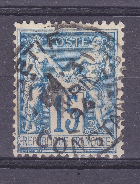 France Timbre Type SAGE Oblitéré Sétif Constantine. Algérie - Scan recto / verso