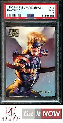 1996 Marvel Masterpieces #18 Hawkeye Pop 6 Psa 9 Set Break A3442137-183