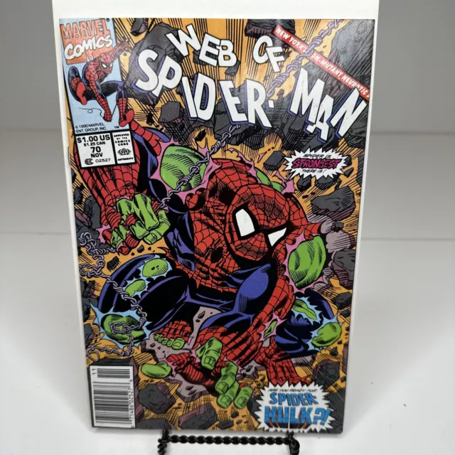 Web of Spider-Man #70 Vol. 1 (Marvel, 1990) Key 1st Appearance Spider-Hulk, NM