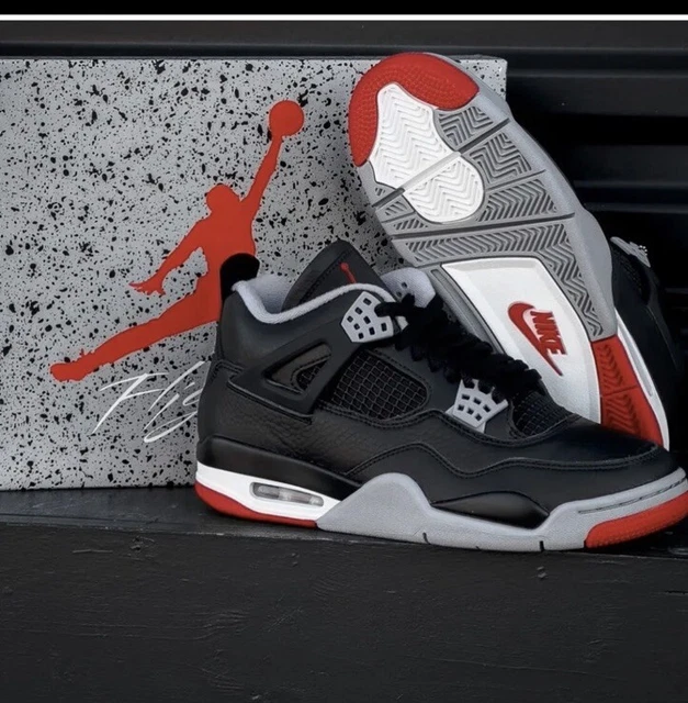 NIKE AIR JORDAN 4 Retro BRED REIMAGINED UK 7 ORDINE CONFERMATO EUR 386,64 -  PicClick IT