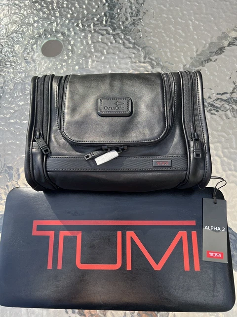 Tumi Alpha 2 Mens Hanging Black Toiletry Travel Bag Amazing Dopp Kit