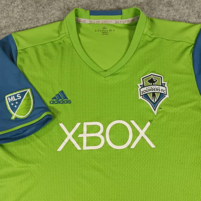 Seattle Sounders Jersey Men XXL Green Adidas Climacool MLS Soccer XBOX Futbol