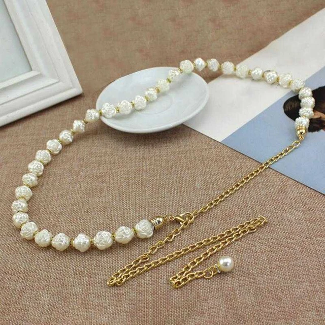 Beads Chain Faux Pearls Dress Up Fashion Appearance Sweet Waist Chain Ladies