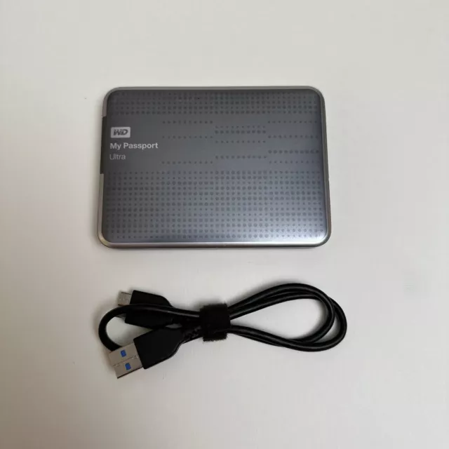 WD 1TB My Passport Ultra USB 3.0 Portable External Hard Drive (Silver)