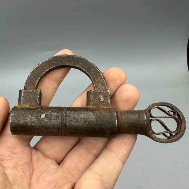 300+ Years Old Ancient Islamic Safavid Period Iron Lock - 17th - 18th century
