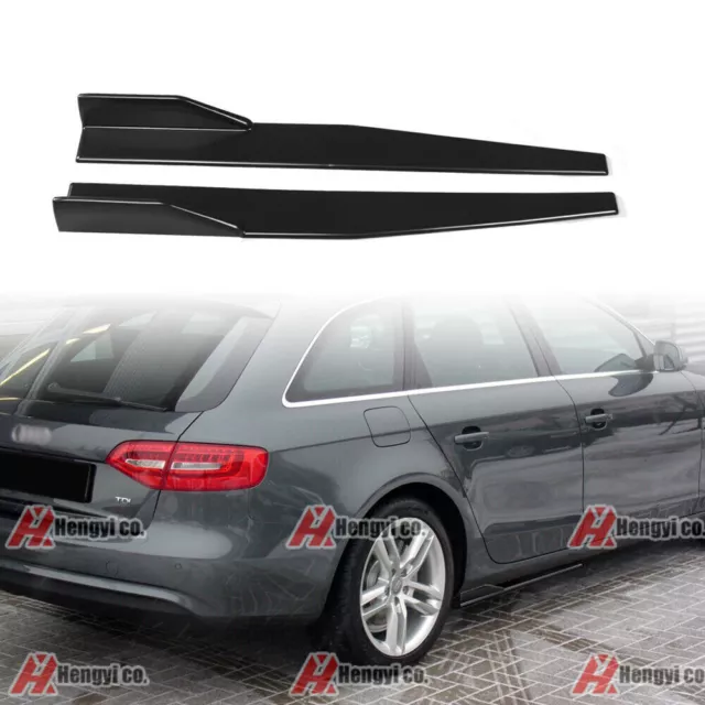 Pour Audi A4 S4 8K B8 86cm Bas de Caisse Kit Noir Brillant ABS