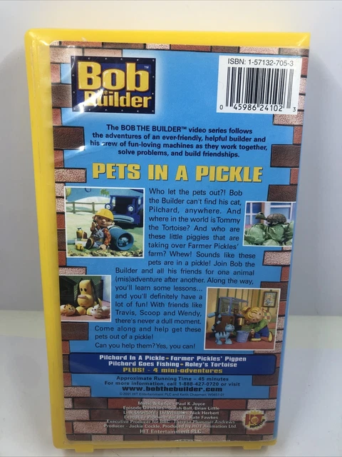 BOB THE BUILDER Pets in a Pickle VHS Video Tape Clamshell Case. Please ...