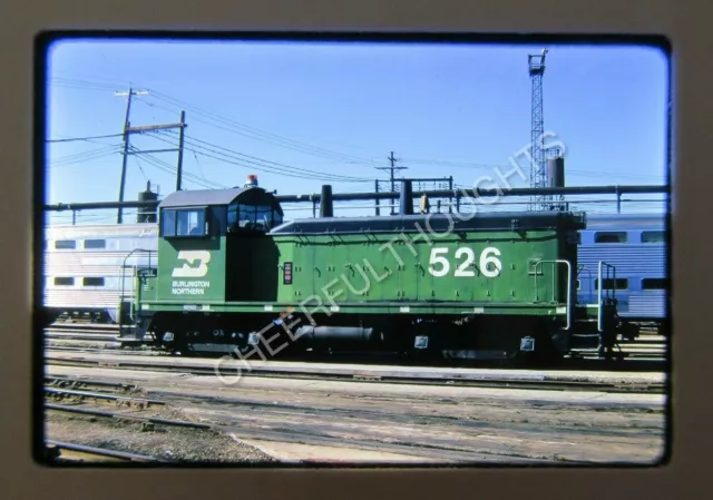 Original '74 Kodachrome Slide BN Burlington Northern 526 NW2 Chicago, IL  32W54