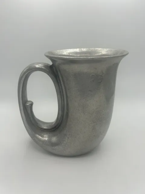 Vintage Pewter Tankard Cup French Horn Mug Cup Stein Wilton Armetale USA