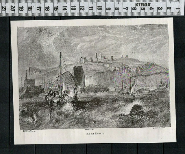 G58 / Gravure 1877 /  Vue De Douvre