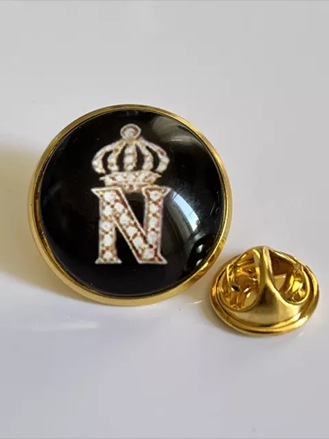 GROS PIN'S 2cm ASPECT Doré Blason Armoiries Napoléon Corse Couronne Impérial