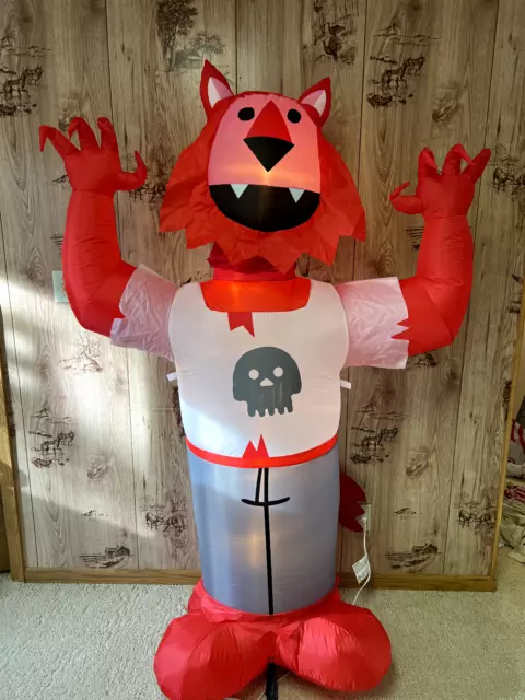 6' LED Werewolf Animated Airblown Inflatable Halloween Decoration - Hyde & EEK!