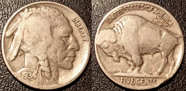 United States - 5 Cents Buffalo Nickel 1934! Km# 134