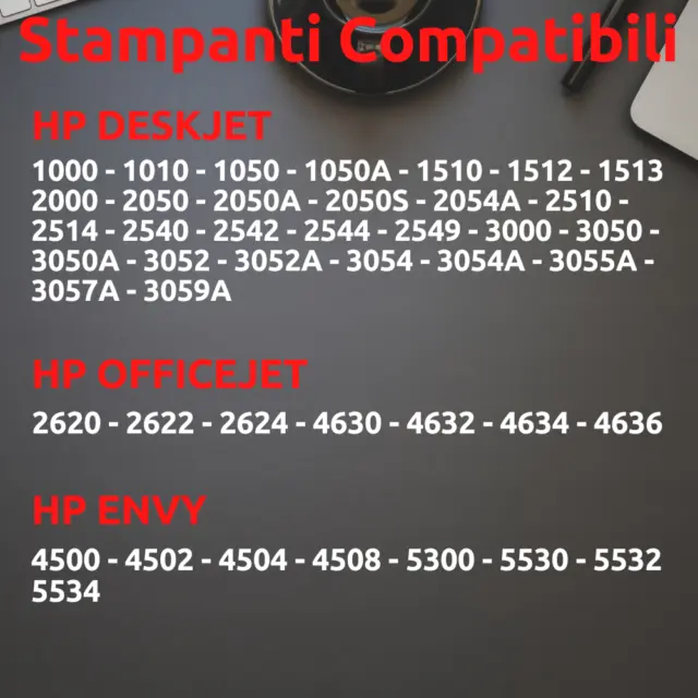 Cartucce compatibili per HP 301 XL Envy 4500 4502 4504 4508 5300 5530 5532 5534 3
