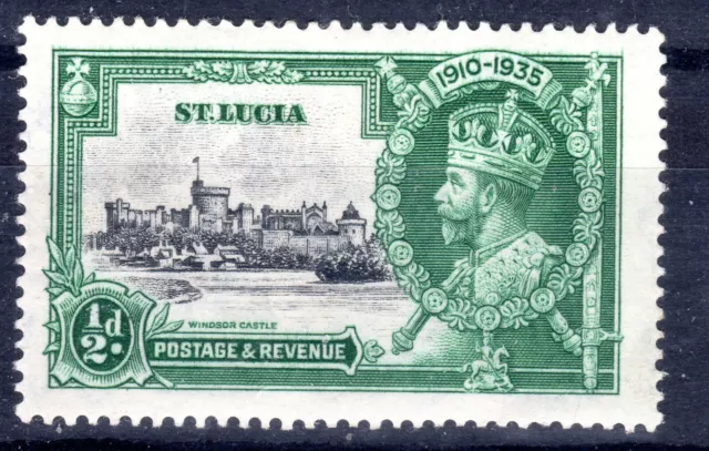 St Lucia KGV Silver Jubilee 1/2d 1935 mmint [S1903-1]