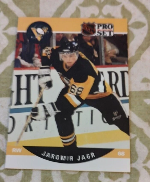 JAROMIR JAGR PITTSBURGH Penguin Rookie Stats Not Lined Up 1990-91 Pro