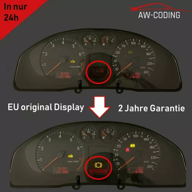 Audi A6 S6 4B FIS 1/2 Display MFA Pixelfehler Reparatur Tacho Kombiinstrument