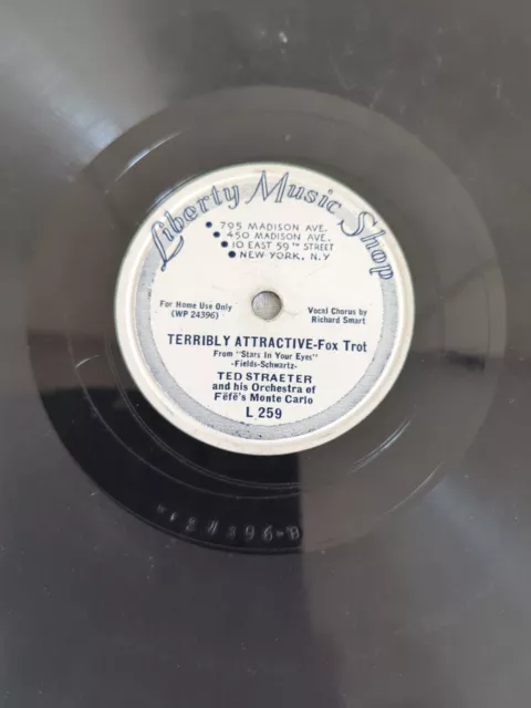 Ted Straeter And His Orchestra Terribly Attractive 78Rpm Liberty Music Shop L259
