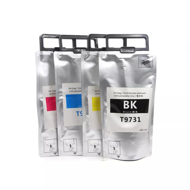 Paquete de 4 bolsas de tinta compatibles con Epson Workforce PRO C869 C869R serie