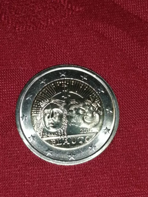 Pièce 2 Euros Italie 2016 Neuve "Plautus"