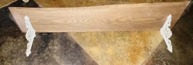 Reclaimed Solid Wood Shelves - Rustic Live Edge, Handcrafted, 1” Thick Bracket