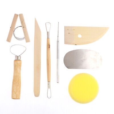 8 piezas/juego de herramientas de cerámica hágalo usted mismo herramientas de moldeo de arcilla herramientas de moldeo de cerámica kit de obras de arte. CJ