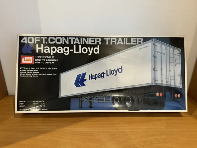 Imai 1/28 maquette Remorque camion B-997 40FT. Container Trailer Hapag Lloyd