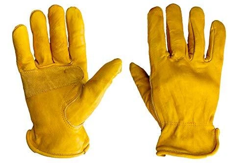Cueros de cuero de vaca de grano genuino premium G&F Products 6203L-3 con...
