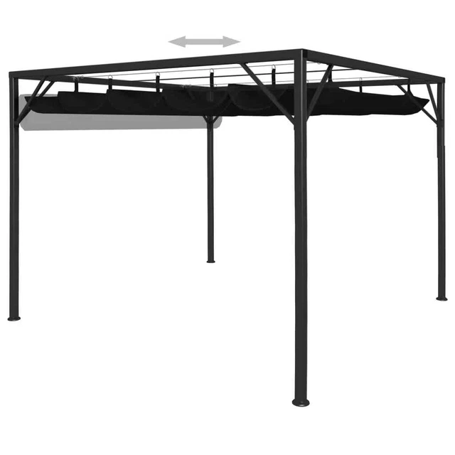 Gartenpavillon mit ausziehbarem Dach 3Ã—3 m Anthrazit 2