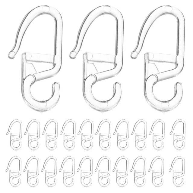 Lot De 50 Crochets Coulissants Pour Tringle à Rideau, Pour Rideaux De Porte Et De Douche 96440033