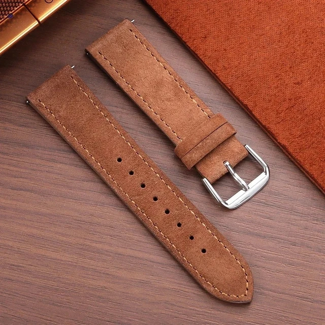 Fullmosa Bracelet de montre, Bracelet en cuir vintage de remplacement pour smartwatch et montre universelle avec fermoir en acier inoxydable pour hommes et femmes,Blanc boucle argentée,22MM Fullmosa Bracelet de montre, Bracelet en cuir vintage de remplacement pour smartwatch et montre universelle avec fermoir en acier inoxydable pour hommes et femmes,Blanc boucle argentée,22MM