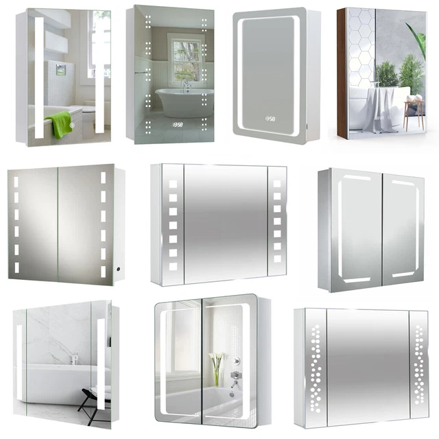 ILLUMINATED LED BATHROOM Mirror Demister/Sensor/Bluetooth/Clock